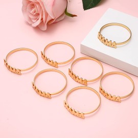 9PCS Mama Napkin Rings Enamel Rhinestone Heart Mom Napkin Holder Rings Mother’s Day Birthday Banquet Table Decor (Gold Mama)