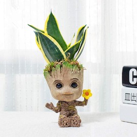 SLOCME Flower Groot Flower Pot - Guardians of The Galaxy Groot for Pen Holder、Desk Ornament、Plants Pot with Drainage Hole