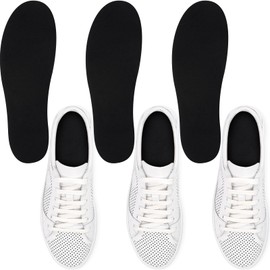 Velmitten 3 Pairs Sockless Shoe Liner No Show Socks Washable Barefoot Shoe Insert Insoles Women Man(Black)