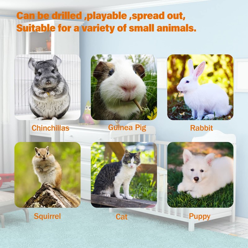 BWOGUE Bunny Tunnel Bed, 2-in-1 Collapsible Tunnel Tubes Toys with