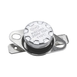HOLEPU KSD201 110-0 JES1657SMSS Microwave Thermostat Thermal Fuse for GE, Normally Closed Temperature Control Switch for Microwave Oven