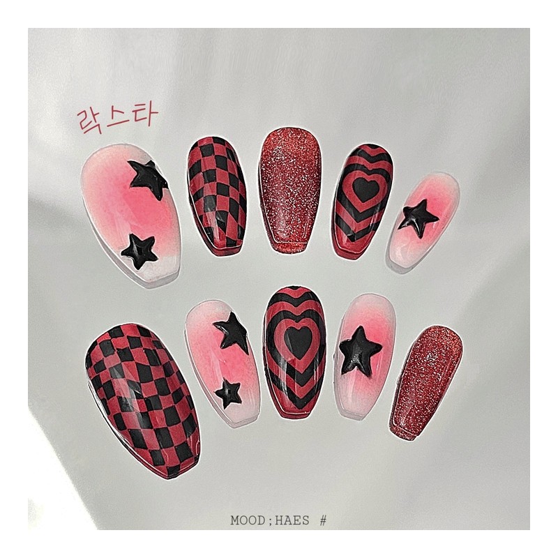 [M;H #] Rockstar handmade nail tips - Enter Owen Lake