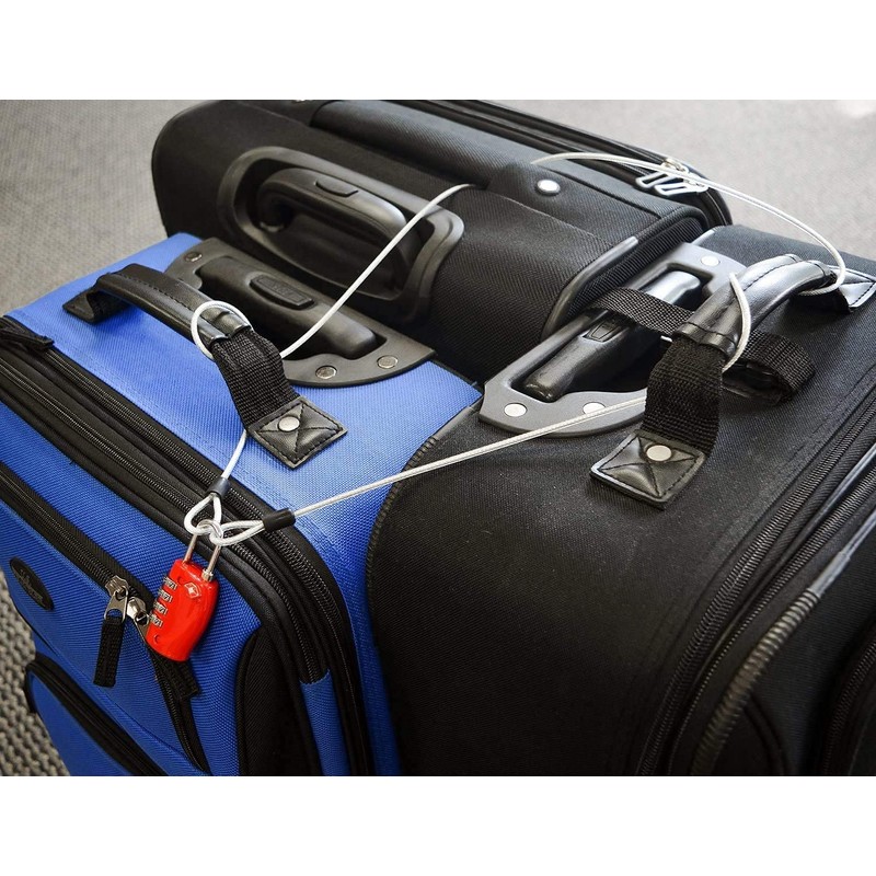 GOMRQING 15FT 3mm Outdoor Travel Long Security Cable Lock,Braided Steel