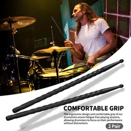 Drum Sticks 5A Drumsticks (2Pack-Black)
