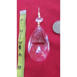 12- 3 " TEAR  AAA GRADE 30 % CRYSTALS PRISM CHANDELIER  PARTS LAMP  brass
