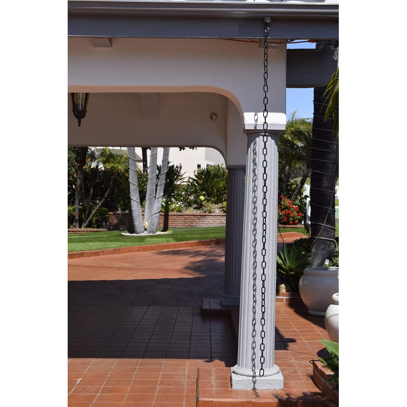 Monarch Rain Chains Aluminum Traditional Link Rain Chain, 8.5 ft