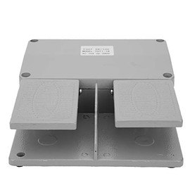 Foot Switch,Dual Foot Pedal Switch,Momentary Foot Operated Pedal Controller Power Switch 380VAC 10A, for lathes,Drills, Punching Machines, etc