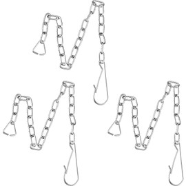 Mudder Toilet Handle Chain Stainless Steel Toilet Flapper Lift Chain Replacement Fits Most Flappers(Silver,3 Pieces)