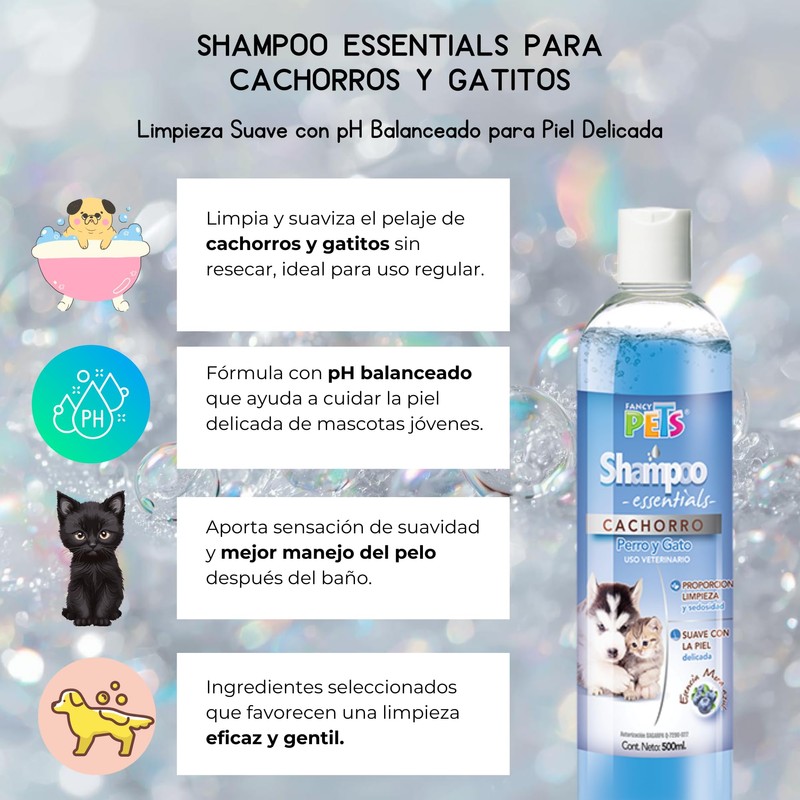 Fancy Pets Shampoo Essentials para Cachorros y Gatitos 250 ml