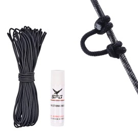 SPG 59ft D Loop Material - Tear and Durable - Archery D Loop String for Compound Bow Withstand 200lbs Bow Release D Loop String with Bow Wax Bowstring Maintenance Tools