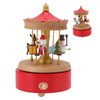 Christmas Music Box Wood Carousel Delicate Clockwork Musical Box Decoration