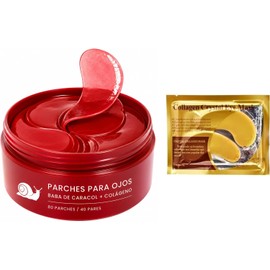 80 Parches para Ojos con Baba de Caracol Colágeno y Efecto Reafirmante 80 Parches, Efecto Reafirmante, Con Colágeno, Baba de Caracol