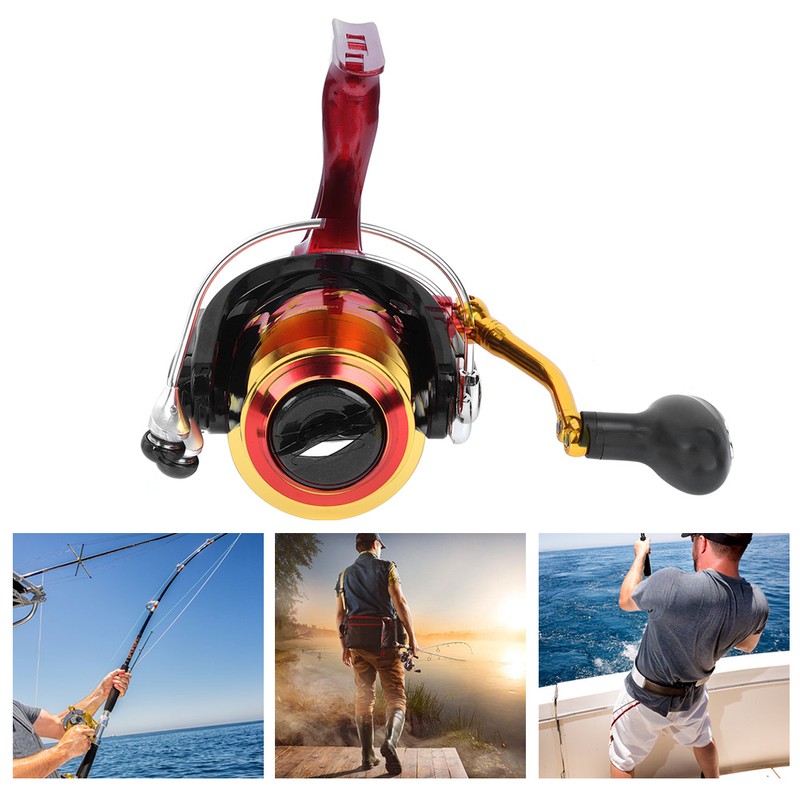 Skieted Spool Spinning Reel Metal Handle Long Shot Rock Fishing