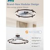 LEDIARY 24 Inch Low Profile Ceiling Fans with Lights and
