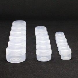 Nsb Herbals Clear / Transparent Combo Of 5 / 10 / 20 GM / ML Empty Jar / Container For Storing Eyeshadow, Makeup, Face Cream, Lip Balm, Jewellery, Watch Parts, Beads