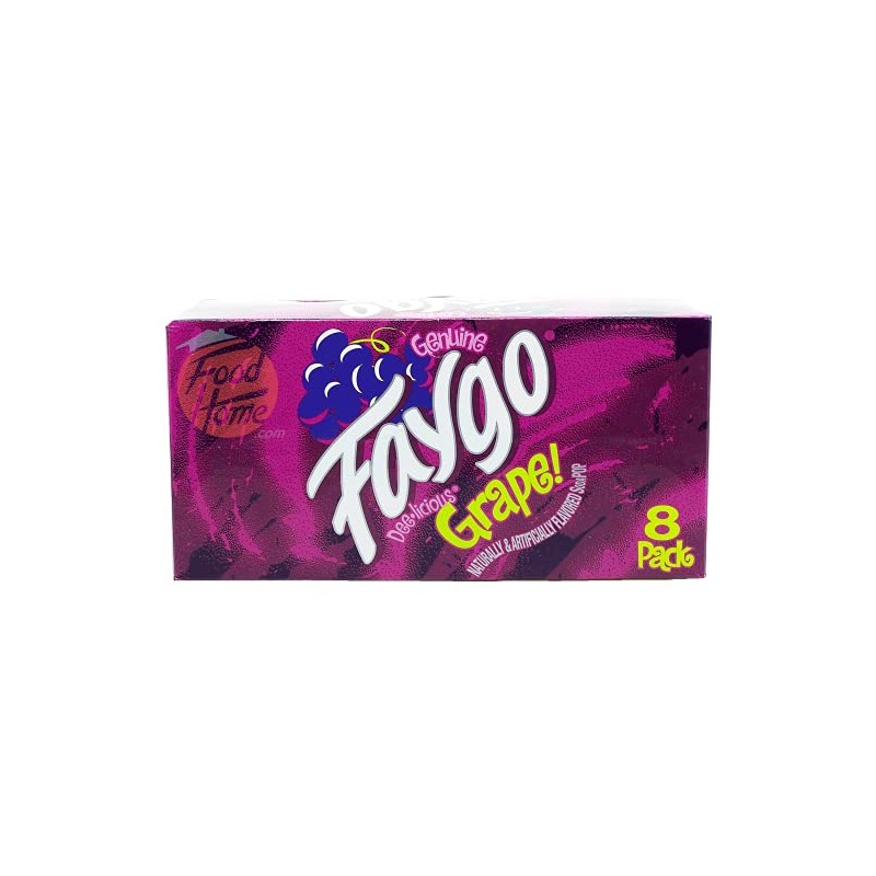 Faygo Grape! flavored soda pop. 8-pack 12-fl. oz. cans in