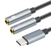 REXUS USB C Y Splitter Stereo Audio Cable USB C