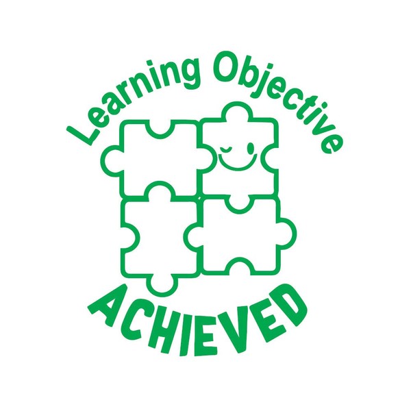 Learning Objective Achieved Stamper - Green