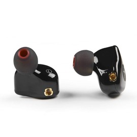 DCMEKA - Auriculares con monitor de oído, estéreo de alta fidelidad IEM, auriculares dinámicos de doble conductor con cable desmontable, auriculares con cancelación de ruido para cantantes, músicos, bateristas, audiófilo (fibra de carbono)