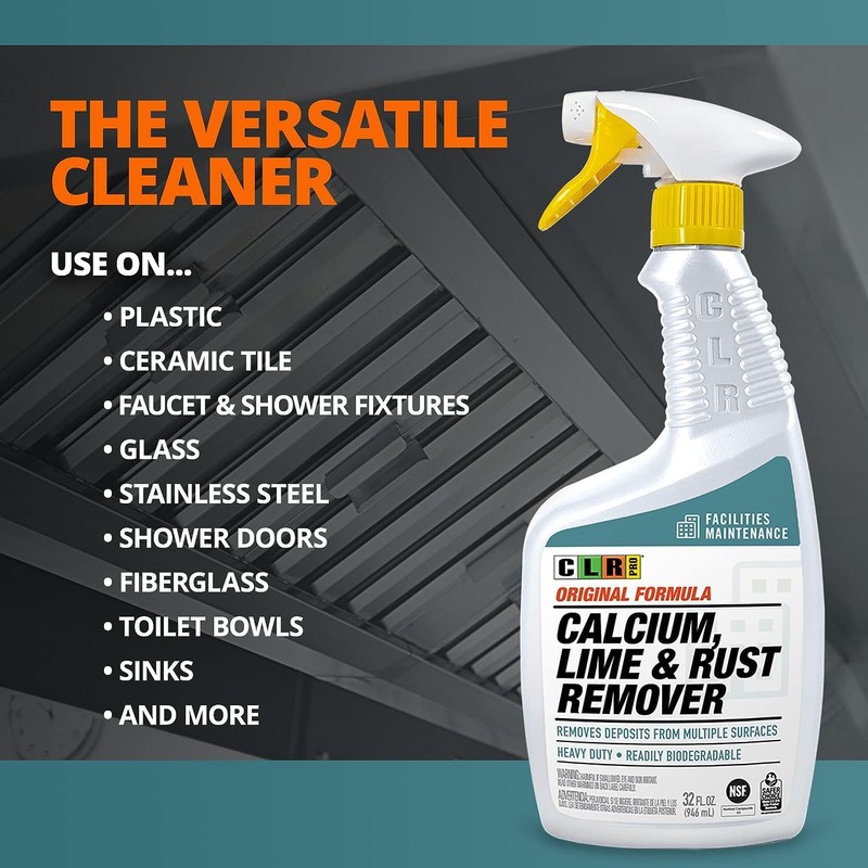 CLR PRO Calcium, Lime & Rust Remover - Quickly Removes