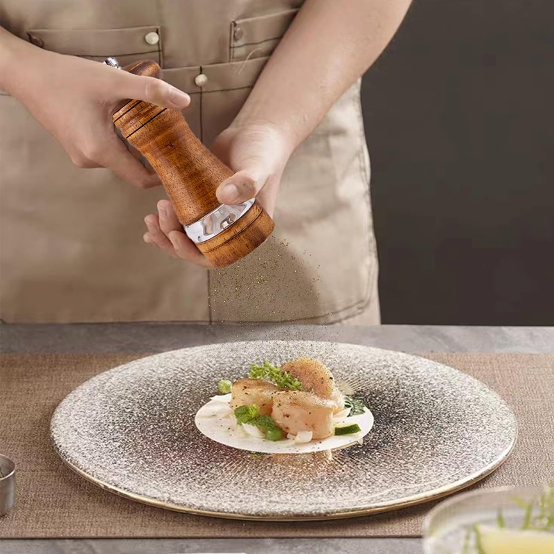Pepper Mill Wood Salt and Pepper Grinder Pepper Grinder Adjustable