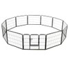 vidaXL Dog Playpen - Heavy-Duty Steel Panels with Secure Latch,