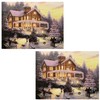 BANBERRY DESIGNS Christmas Lighted Canvas Print - 2 Piece Set