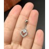 Belly Button Ring 14 Gauge Double Heart Belly Button Ring