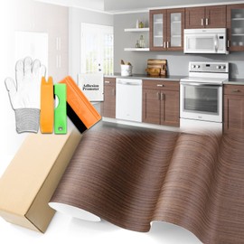 Free Tool Kit EZAUTOWRAP 1551 Teak Wood Grain Viny Wrap Sticker Decal Car Furniture Cabinet 3MIL - 24"X48" (2FT X 4FT)
