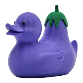 Eggplant Duck Figurine - Funny Dashboard Decor & Car Accessories - Collectible Rubber Ducks for Cars Dashboard Decoration - Cruise Ducks for Hiding - 4x4 Vehicle Accessories - 3D Printed in Canada