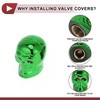 HEROFFIX 4 Pcs Skull Head Shape Tire Valve Stem Caps