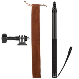 Varilla para selfie de 3 m, fibra de carbono, invisible, ultra larga, para cámara de acción Insta360 ONE X5 X4 X 3 ONE X2 ONE R ONE RS X3 R X (negro)