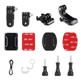 HSU Helmet Mount Accessories Set (11 in 1-1) Action Camera Mount Kit for GoPro Hero 12/11/10/9/8/7/6/5 and Other Action Cameras