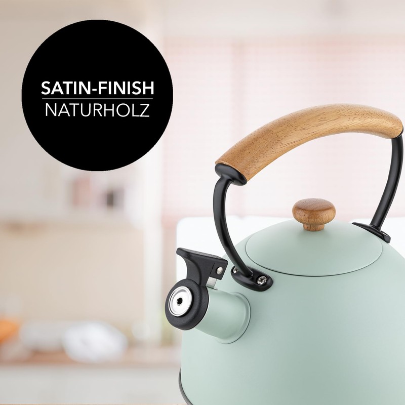 Florina Induction Kettle, Whistling Kettle, Stainless Steel, Silver, 2.3 L,
