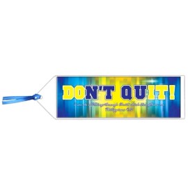 Unbranded Don't Quit Bookmark KJV Philippians 4:13 Vinyl Sleeve 2"x7" Ribbon
