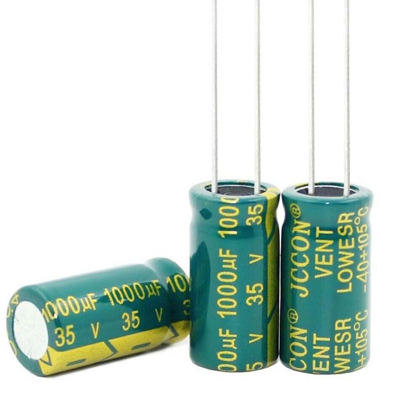 Set of 5 1000µF 35V Low-ESR Aluminium Electrolytic Capacitors -
