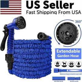 25FT 3X Stronger Deluxe Heavy Duty Expandable Flexible Garden Water Hose
