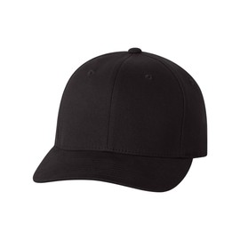 Flexfit Structured Brushed Twill Cap, Black, Large/X-Large