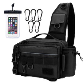 [nda-style] Fishing Bag, Fishing Bag, Shoulder Bag, Multi-functional, Large Capacity, Tackle Bag, Langan (Black)