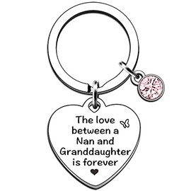 AMZQ Nan Gifts Nan Keyring Great Nan Gifts from Granddaughter Nan Birthday Gifts Christmas Keyring Present for nan nanny nana