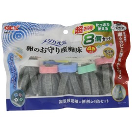 Gex GEX Medaka Energetic Egg Spawning Floor, 4 Colors (Blue, Red, Green, White) 8 Pieces, Prevents Egg Mold Formation, Special Fiber, Prevents Egg Mold, Special Fiber, Blue, Red, Green, White, 8