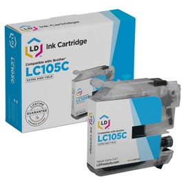LD Compatible Ink Cartridge Replacement for Brother LC105C Super High Yield (Cyan) Compatible w Brother MFC-J4510DW MFC-J4410DW MFC-J4610DW MFC-J4710DW MFC-J4310DW MFC-J6920DW MFC-J6520DW MFC-J6720DW