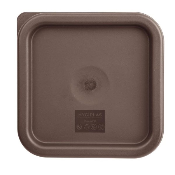 Hygiplas Square Brown Lid to fit - Small 1.5/3.5Ltr