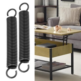 YINETTECH 4Pcs Extension Spring Replacement Part 95mm Spring Steel Dual Hook Tension Spring Suitable for Lift Top Coffee Table DIY Home Repair Black