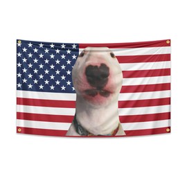 Dog Funny Flag 3X5 Ft Indoor Decorated Flag with 4 Brass Grommets for Bedroom College Dorm Room Yard Decor