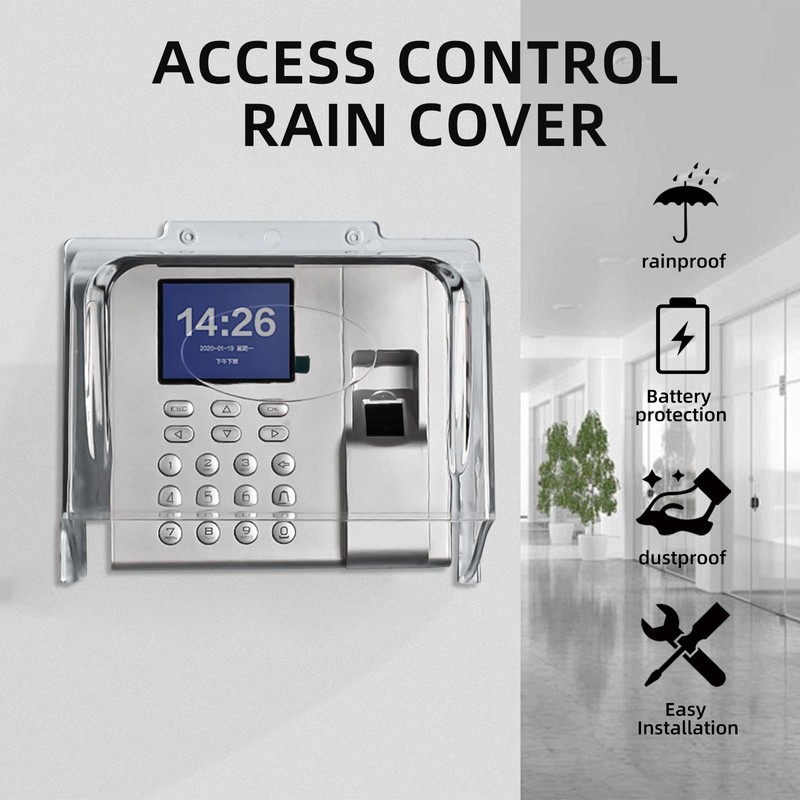 Clear Plastic Time Clock Cover Weatherproof, Time Attandence Machine Rain