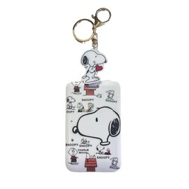 Snoopy Charlie Brown ID Card Holder, Vertical ID Card Case, Cute Name Holder, Employee ID Card Case, Waterproof, Vertical, Business Card, Business Card, Work, School, Unisex (Color: C)