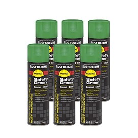 Rust-Oleum V2133838 High Performance V2100 System Rust Preventive Enamel Spray Paint, 20-Ounce, Safety Green, 6-Pack