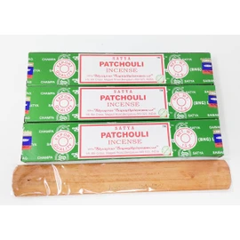Satya Nag Champa & JRose Collections Combo Incense Sticks, 3 Packs of 15gms with JROSE Incense Sticks Holder (3 X Patchouli)
