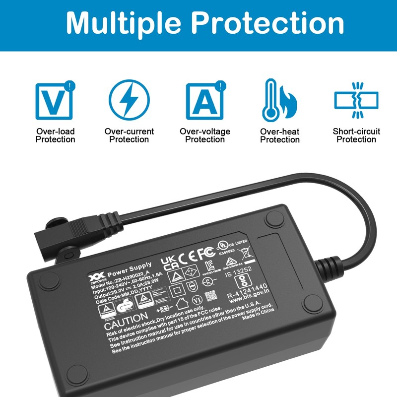 MineCtrl Recliner Power Supply, Model ZB-H290020-A Universal AC/DC Adapter, 29V